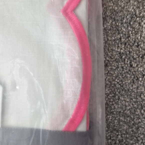 Monique Lhuillier White and Pink Scallop Curtain For PotteryBarn - Picture 3 of 7